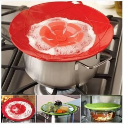 Universal Chef Silicone Spill Stopper Lid Pan